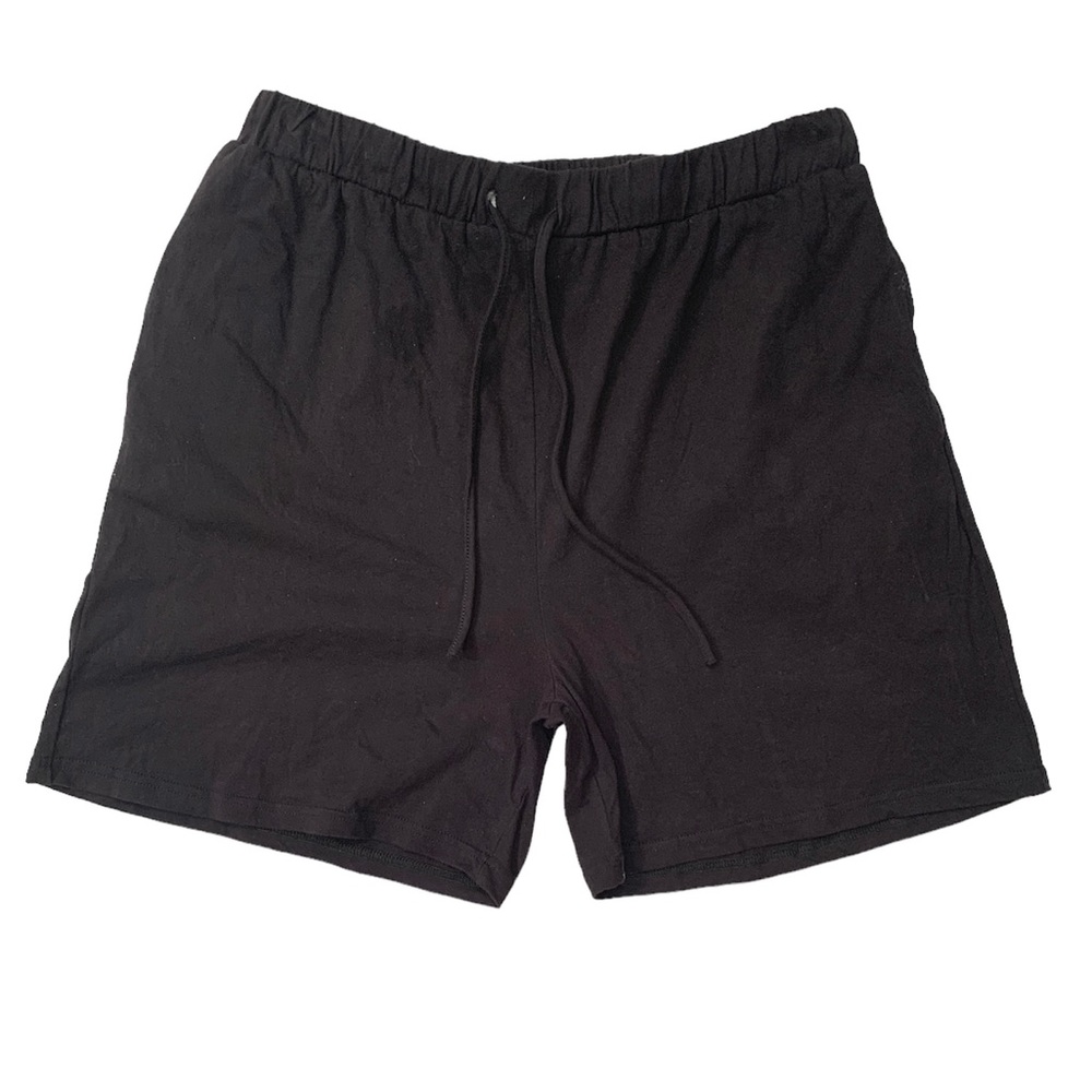 Black Drawstring Lounge Shorts